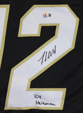 Colorado Travis Hunter "24 Heisman" Signed Black Pro Style Jersey BAS Witnessed