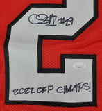 Christopher Smith Signed Georgia Bulldogs Jersey "2022 CFP Champs!" (JSA COA)