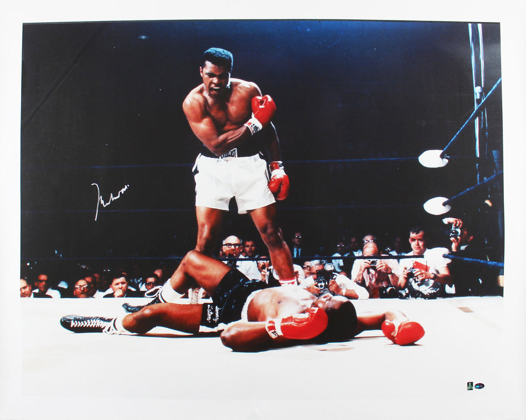 Muhammad Ali Authentic Signed 24x36 Vs. Sonny Liston Canvas PSA/DNA It ...