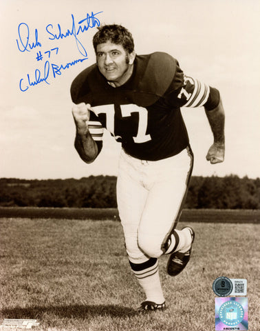 Dick Schafrath Autographed Cleveland Browns 8x10 Photo Beckett 45527