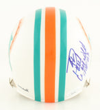 Paul Warfield Signed Miami Dolphin Throwback Mini Helmet Ins. "HOF 83" (JSA COA)