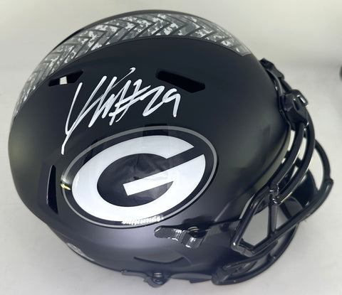 Packers XAVIER McKINNEY Signed Full Size '26 SALUTE Replica Spd Helmet AUTO JSA