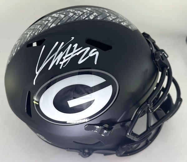 Packers XAVIER McKINNEY Signed Full Size '26 SALUTE Replica Spd Helmet AUTO JSA