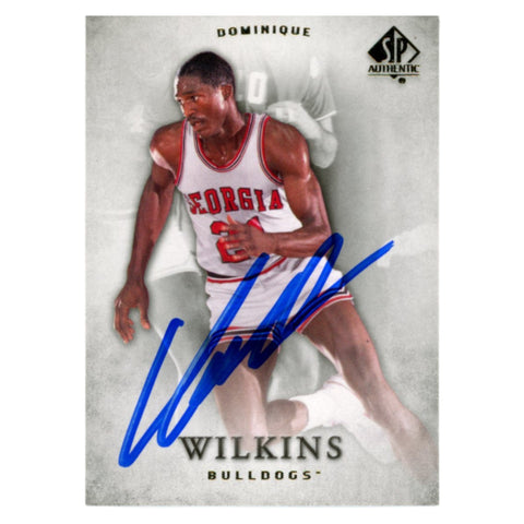Dominique Wilkins Autographed 2013 Upper Deck #2 Trading Card Beckett 54191