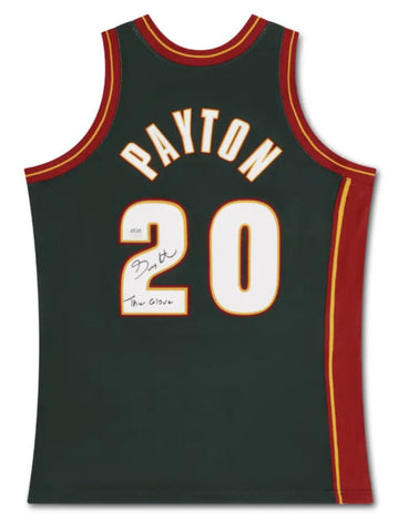 Gary Payton Autographed "The Glove" Supersonics Authentic M&N Jersey UDA LE 25