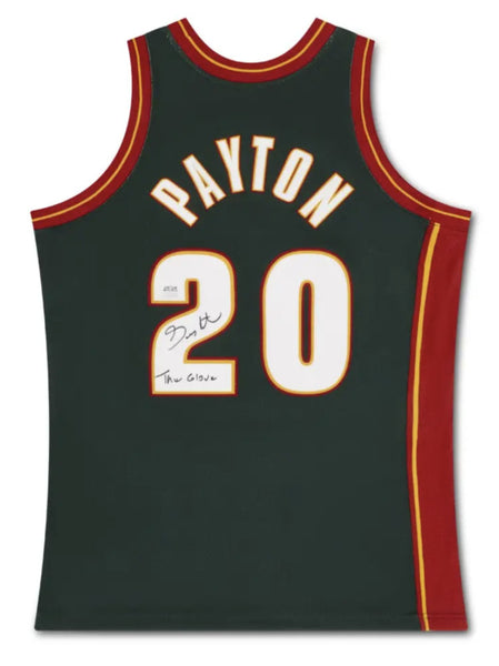 Gary Payton Autographed "The Glove" Supersonics Authentic M&N Jersey UDA LE 25