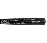 Pete Rose Signed Cincinnati Reds Cooperstown Engraved Black Bat- Runner Up
