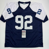 Autographed/Signed Tony Tolbert Dallas Thanksgiving Football Jersey JSA COA