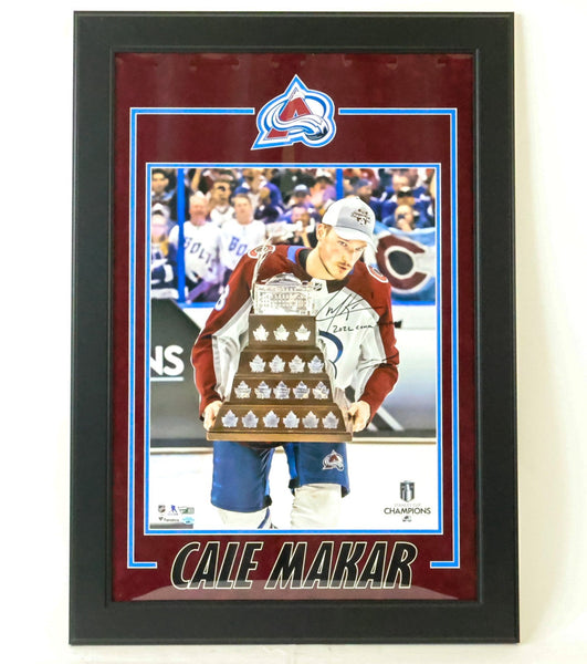 Cale Makar Autographed Avalanche 16x20 Conn Smythe Photo Framed Fanatics COA
