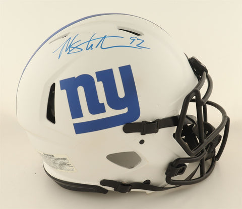 Michael Strahan Signed Giants Full-Size Authentic Lunar Speed Helmet (Beckett)