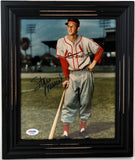 Stan Musial Autographed St. Louis Cardinals 8x10 Standing Photo Framed PSA COA