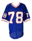 Bruce Smith Signed Custom Blue Pro-Style Football Jersey BAS ITP