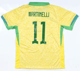 Gabriel Martinelli Autographed Brazil Home Soccer Jersey #11-Beckett Hologram *L