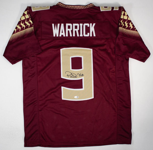 Peter Warrick Signed Florida State Seminoles Jersey (JSA) 1999 BCS Champion W.R.