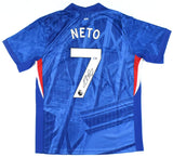 Pedro Neto Autographed Chelsea Home Soccer Jersey #7 - Beckett W Hologram *M