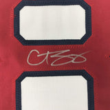 Framed Signed Curt Schilling 35x39 Boston White Jersey JSA COA Auto