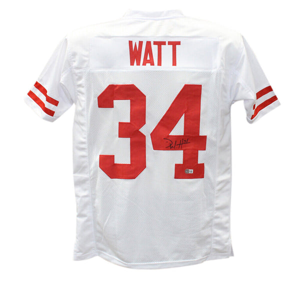 Derek Watt Autographed/Signed College Style White XL Jersey Beckett 39783