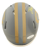 Jordan Love Signed Green Bay Packers Slate Mini Speed Helmet JSA