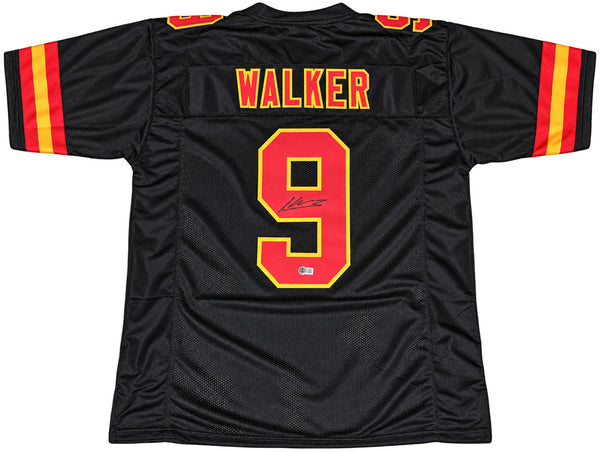 KENNETH WALKER III AUTOGRAPHED KANSAS CITY CHIEFS #9 BLACK JERSEY BECKETT