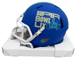 Zack Baun Signed/Autographed Blue Mini SB LIX Helmet Eagles Beckett 198926