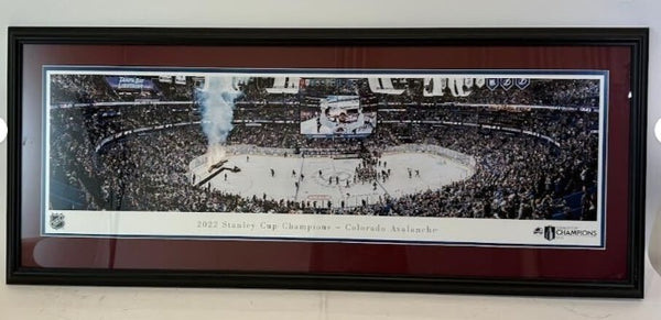 Colorado Avalanche 2022 Stanley Cup Champions Deluxe Framed Panoramic Photo