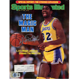 Magic Johnson Autographed Los Angeles Lakers Sports Illustrated Beckett 53084