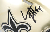 Cam Jordan Autographed New Orleans Saints Speed Mini Helmet-Beckett W Holo*Black