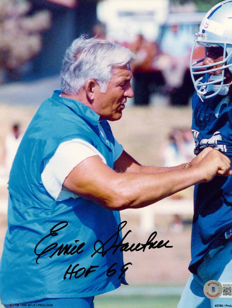 Ernie Stautner Autographed Dallas Cowboys 8x10 Photo HOF Beckett 50594