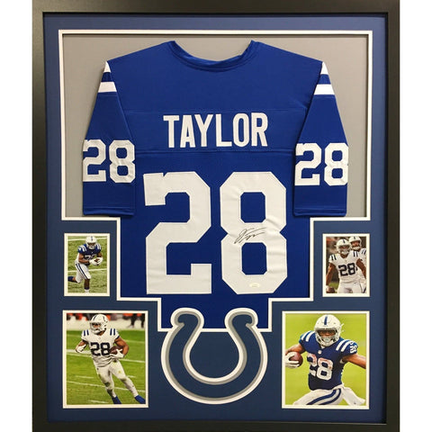 Jonathan Taylor Autographed Signed Framed Indianapolis Colts Jersey JSA