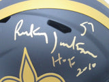 Rickey Jackson HOF Autographed Black Mini Eclipse Football Helmet Saints JSA