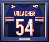 Brian Urlacher Autographed Framed Blue Jersey Bears HOF 18 Beckett QR #BH038628