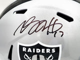 Davante Adams Signed Raiders Silver Full Size Speed Replica Helmet Beckett Wit