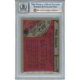 Phil Simms Autographed/Signed 1980 Topps #225 Slab Trading Card Beckett 53185