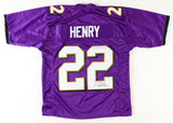 Derrick Henry Signed Baltimore Ravens Purple Jersey (JSA COA) Ex-Alabama RB