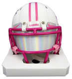 Josh Jacobs Signed/Auto Raiders Flat/White Pink Cancer Mini Helmet JSA 200943