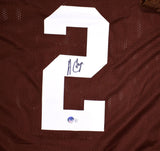 Amari Cooper Autographed Brown Pro Style Jersey- Beckett W Hologram *Black