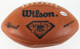 Bart Starr, & Dan Fouts Signed Wilson NFL 75th Anniversary Logo Football JSA COA