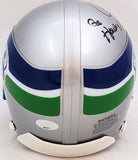 JIM ZORN AUTOGRAPHED SEAHAWKS SILVER THROWBACK MINI HELMET GO HAWKS MCS 211095