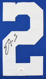 Edgerrin James Authentic Signed Blue Pro Style Jersey Autographed JSA Witness