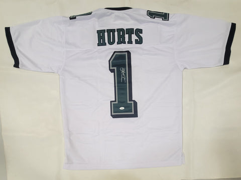 JALEN HURTS SIGNED AUTOGRAPHED PRO STYLE CUSTOM XL JERSEY JSA STICKER