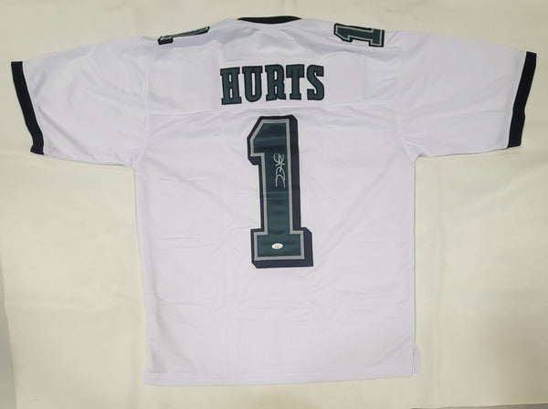 JALEN HURTS SIGNED AUTOGRAPHED PRO STYLE CUSTOM XL JERSEY JSA STICKER