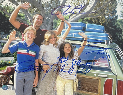 National Lampoon's Vacation Cast Autographed 11x14 Photo 4 Sigs. Beckett 40861