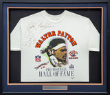Bears Walter Payton Autographed Framed White Hall Of Fame Shirt PSA/DNA #AG04486