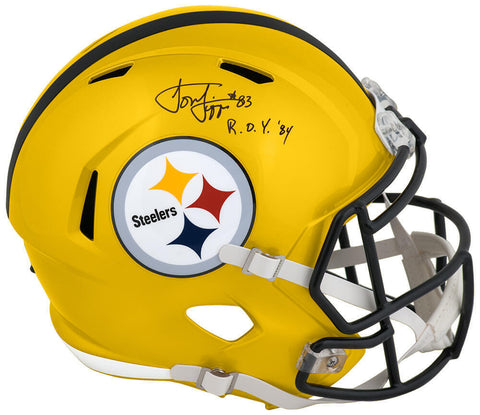 Louis Lipps Signed Steelers FLASH Riddell F/S Replica Helmet w/ROY'84 - (SS COA)