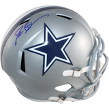 Deion Sanders Autographed/Signed Dallas Cowboys F/S Helmet Beckett Witness 51745