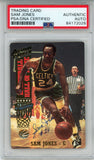 Sam Jones Autographed 1993 Action Packed #35 Trading Card PSA Slab 43808