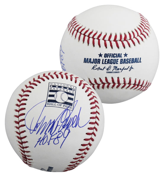 Reds Johnny Bench "HOF 89" Signed Hall OF Fame Logo Oml Baseball BAS #BY103712