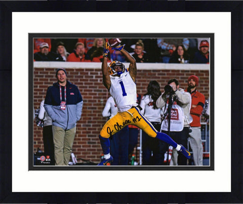 Framed Ja'Marr Chase LSU Tigers Autographed 8" x 10" Horizontal Catch Photograph