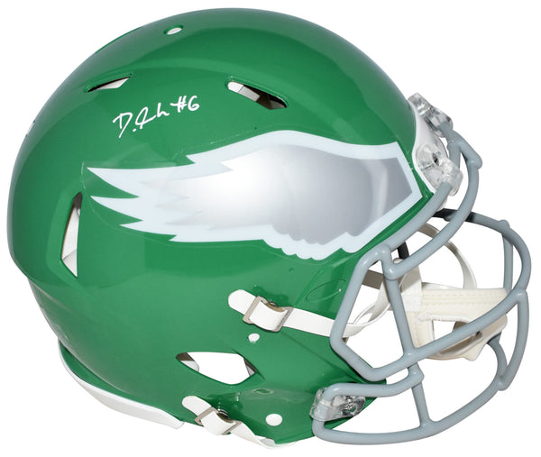 DEVONTA SMITH SIGNED PHILADELPHIA EAGLES KELLY GREEN AUTHENTIC SPEED HELMET