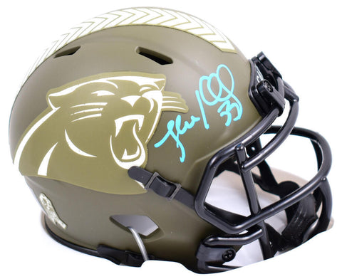 Luke Kuechly Signed Panthers Salute to Service Speed Mini Helmet- Beckett W Holo
